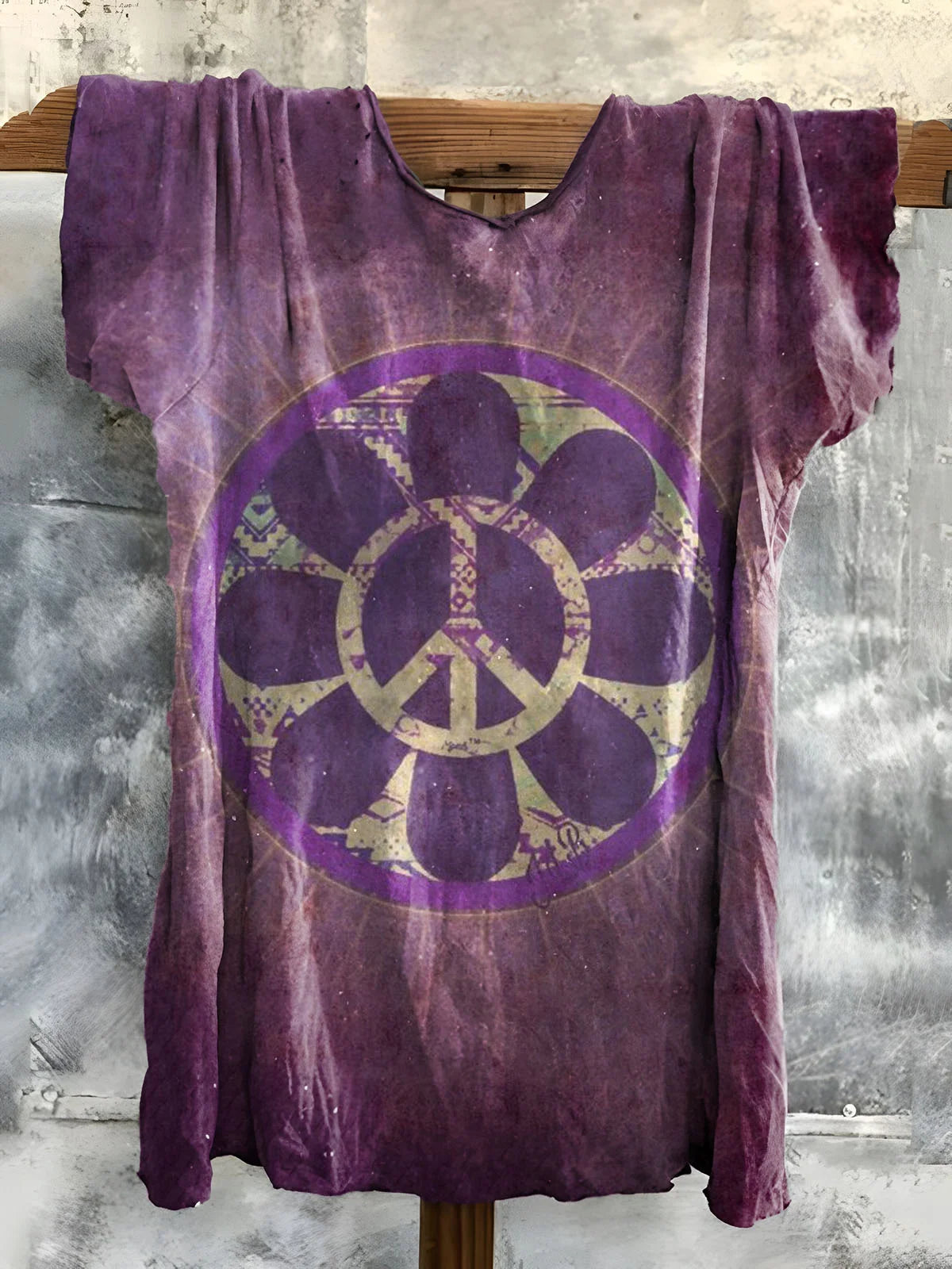 Hippie Graphic Art Print T-Shirt