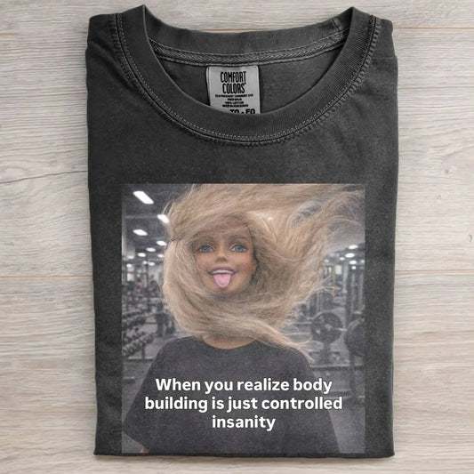 GYM DOLL GIRL FUNNY FACE MEME TEE