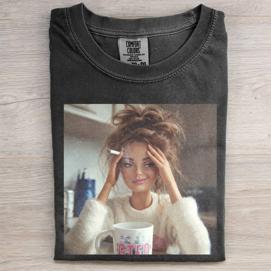 FACE DOLL GIRL FUNNY MEME TEE