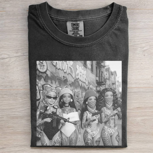 GANGSTER GRIL DOLL FUNNY MEME TEE