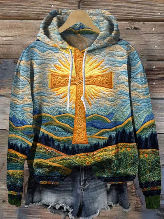 Lovely Cross Art Print Casual Sweatshirt