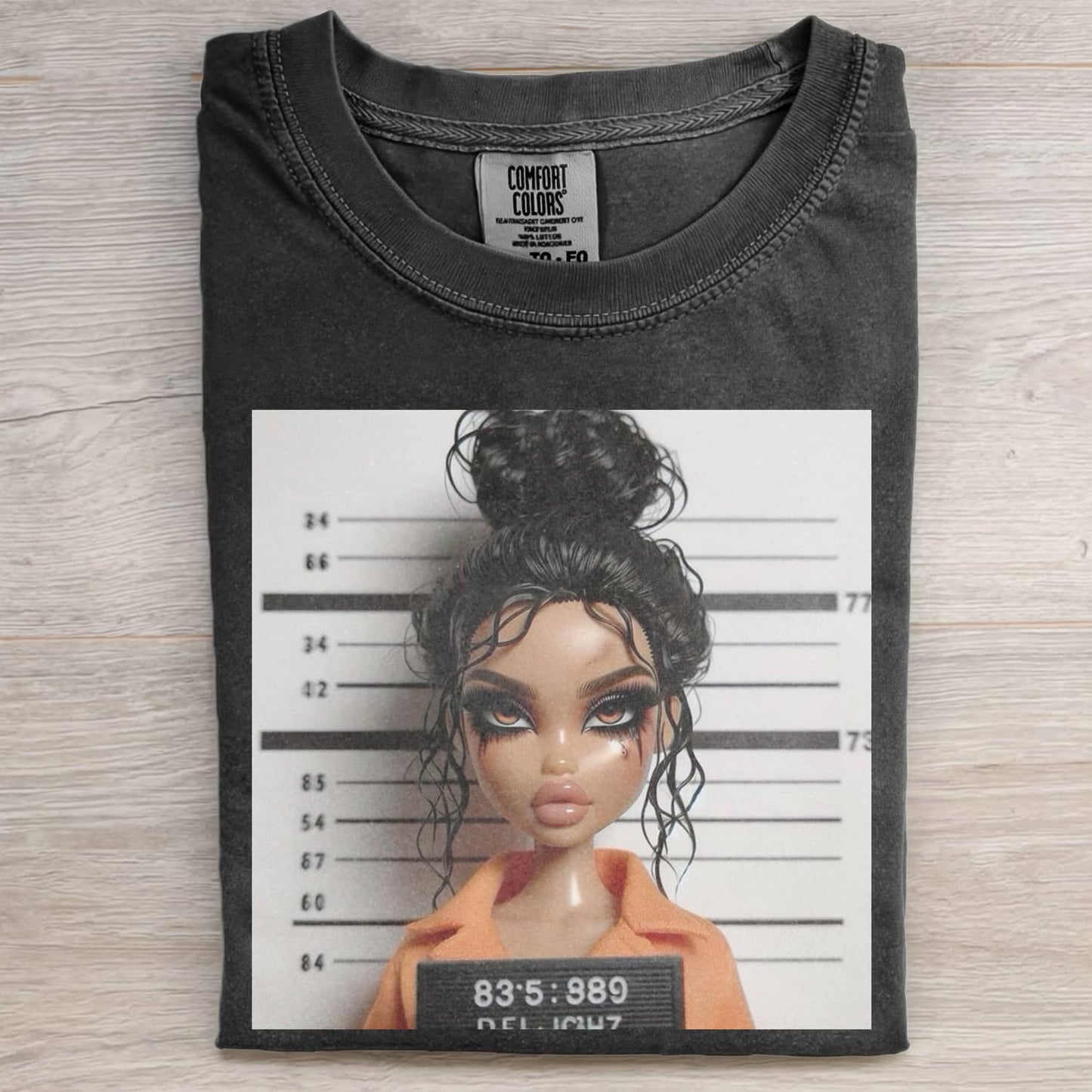 BLACK DOLL GIRL FACE MEME T-SHIRT