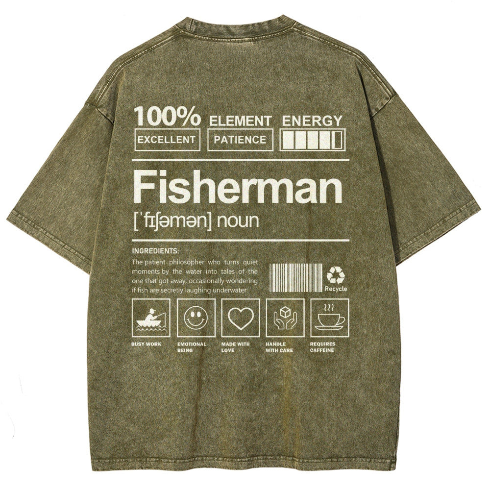 Fisherman Unisex Fit Washed T-Shirt