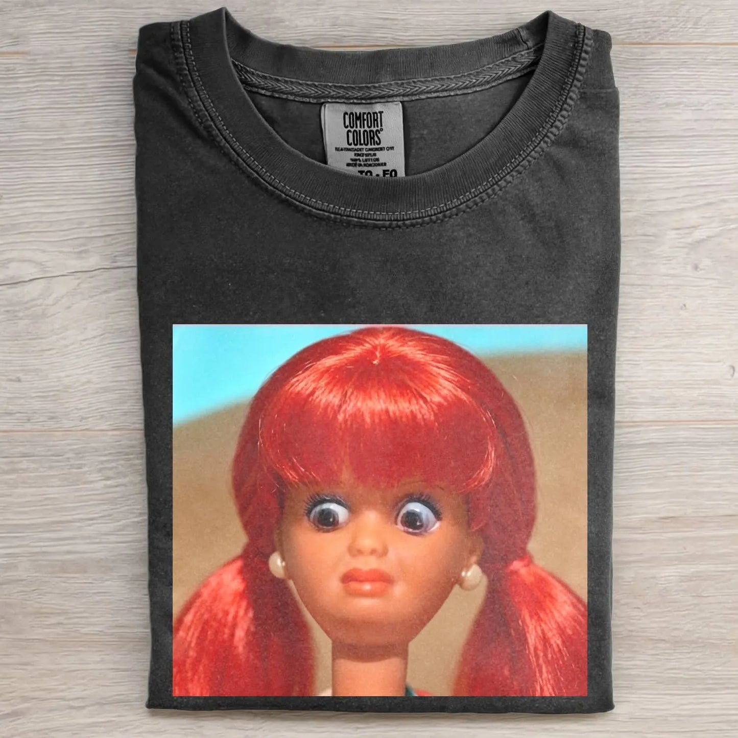 MOOD DOLL GIRL FUNNY FACE MEME TEE
