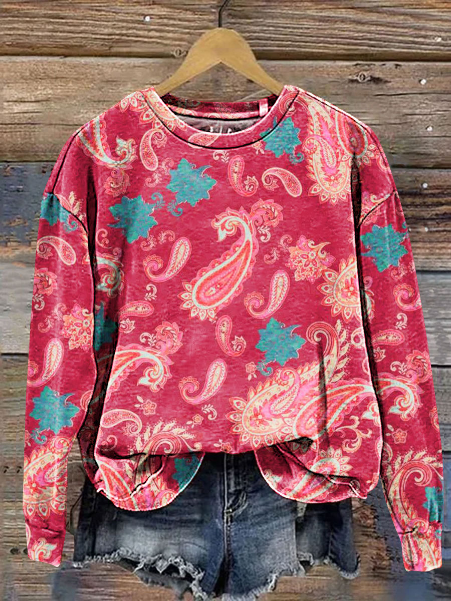 Paisley Pattern Art Print Casual Sweatshirt