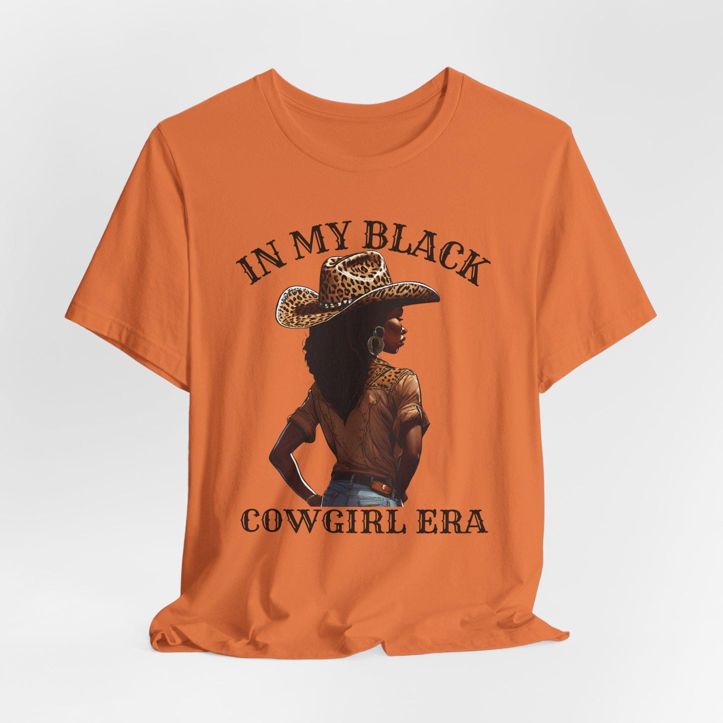 In My Black Cowgirl Era Crew Neck Short Sleeve Cotton T-shirt
