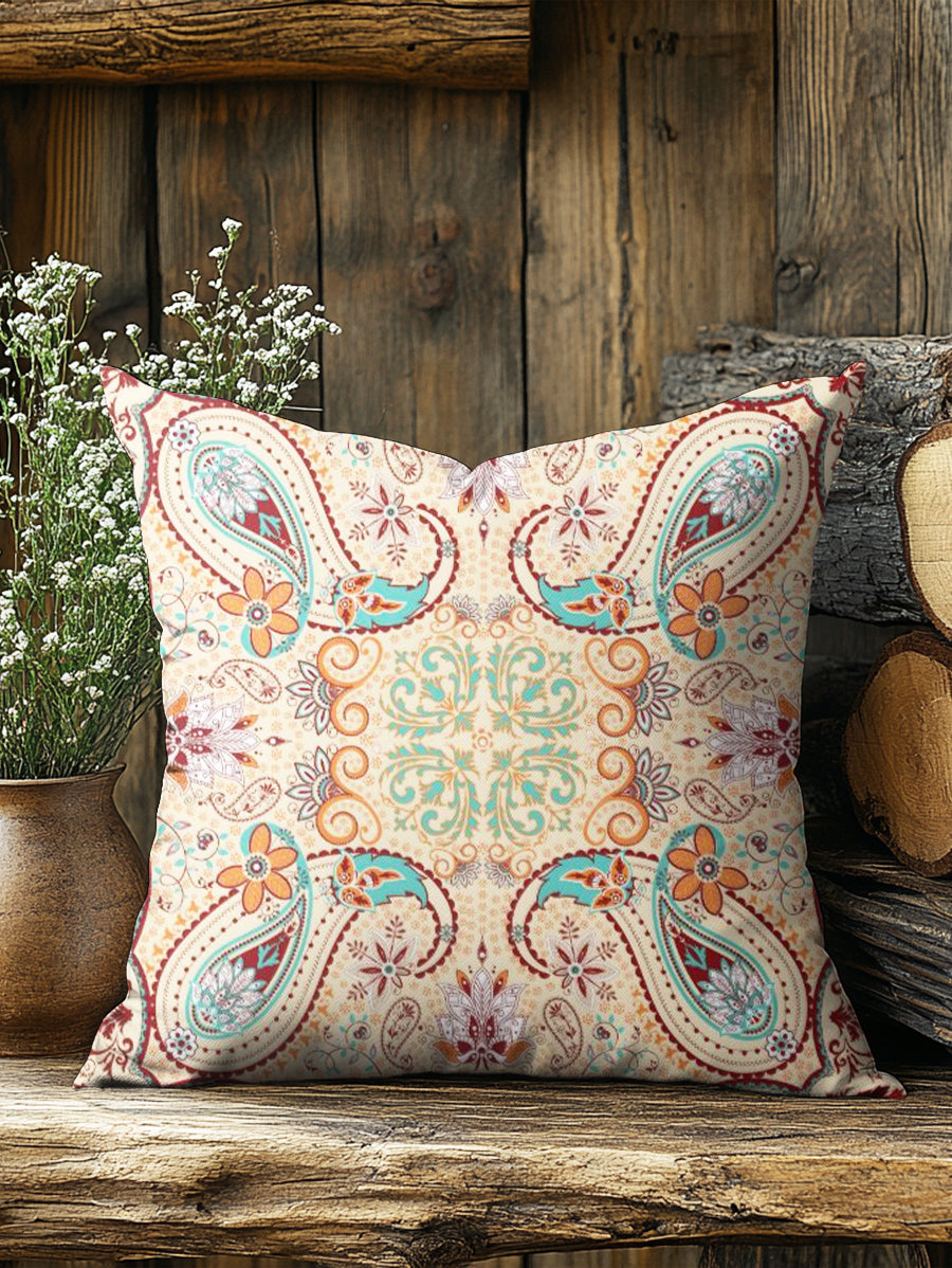 Vintage Flower Art Print Casual Pillow