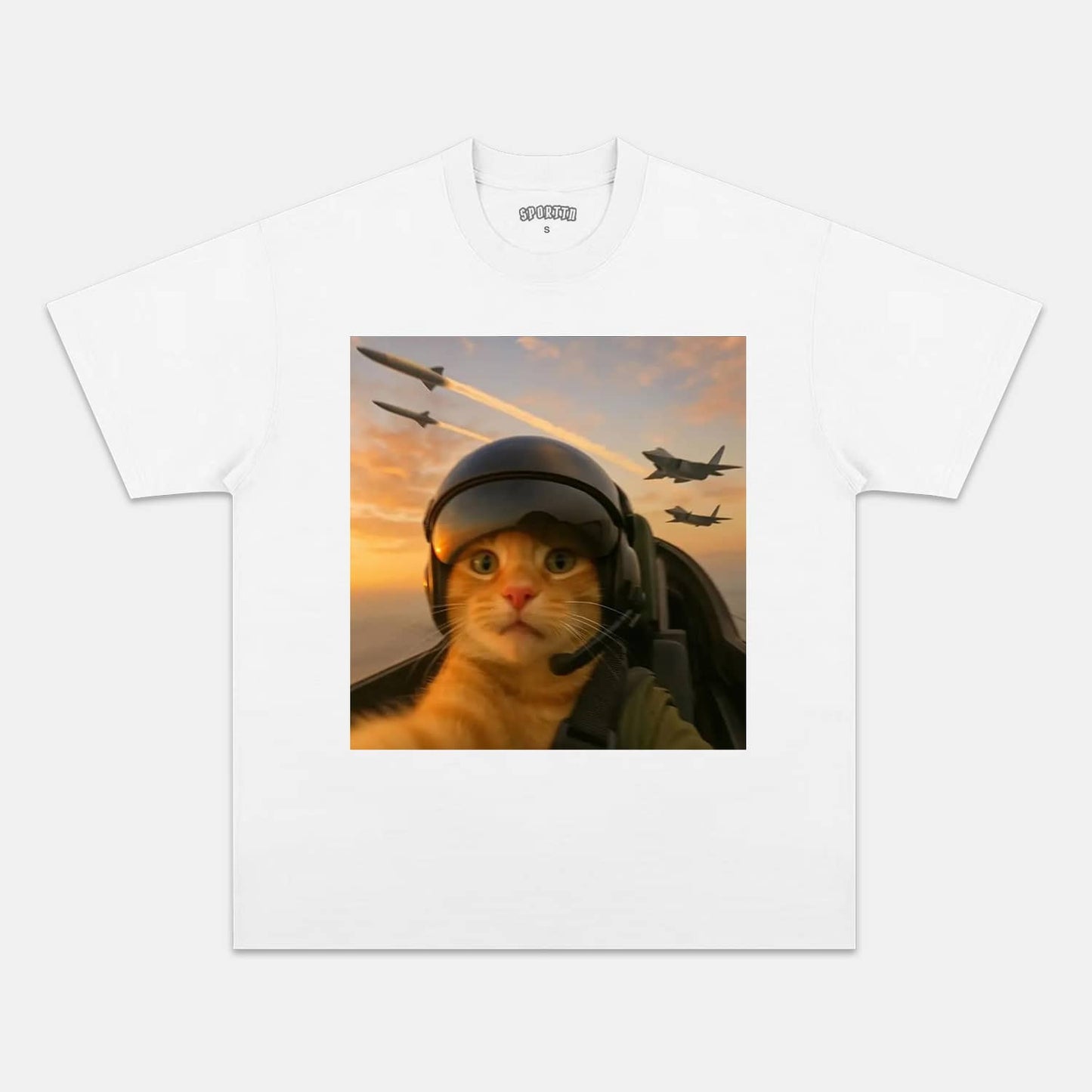 WACKY CAT TEE. 7.3
