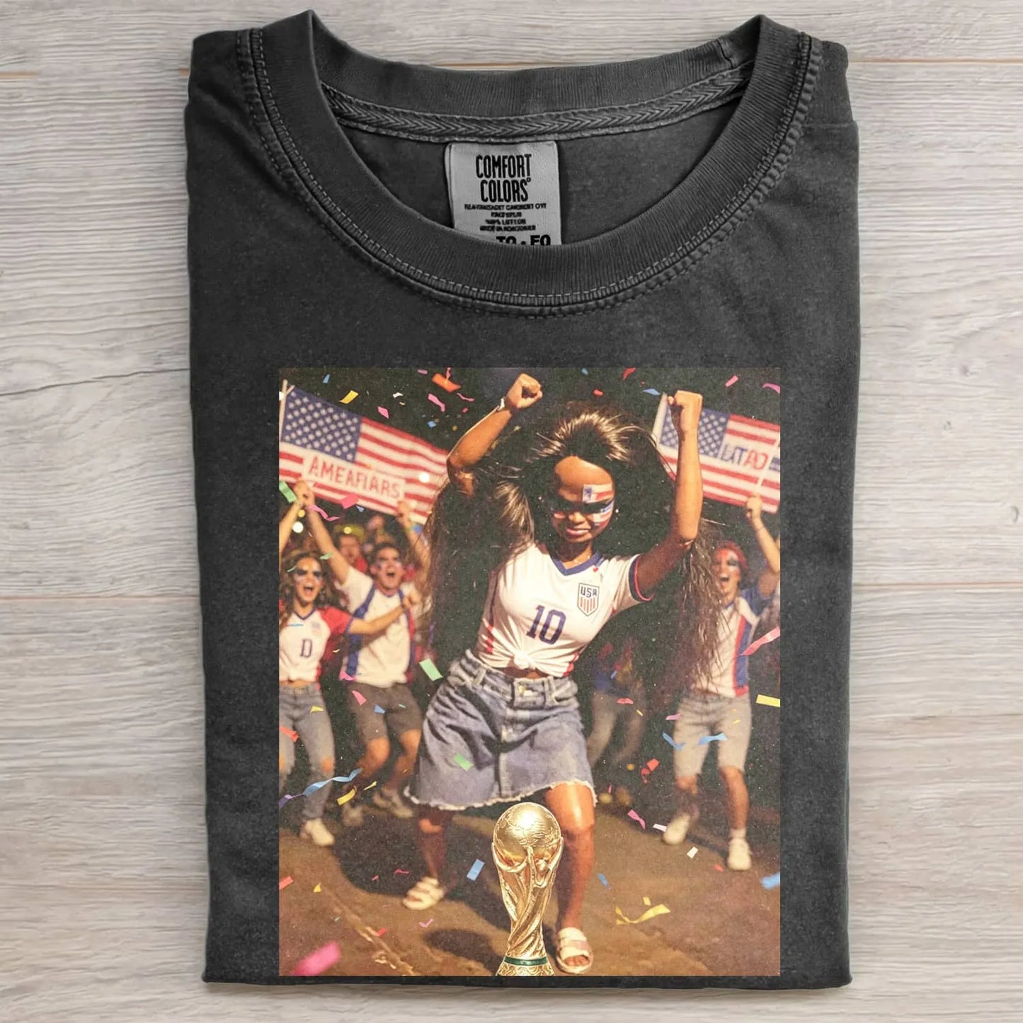 WORLD CUP DOLL GIRL FUNNY FACE MEME TEE