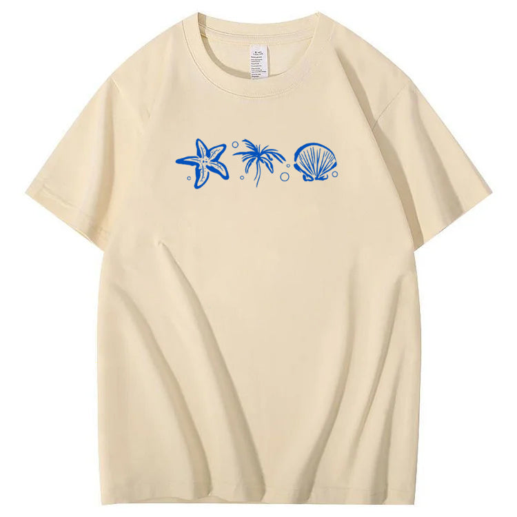 I Will Be With You Deep Waters Pattern 100%Cotton Print T-Shirt