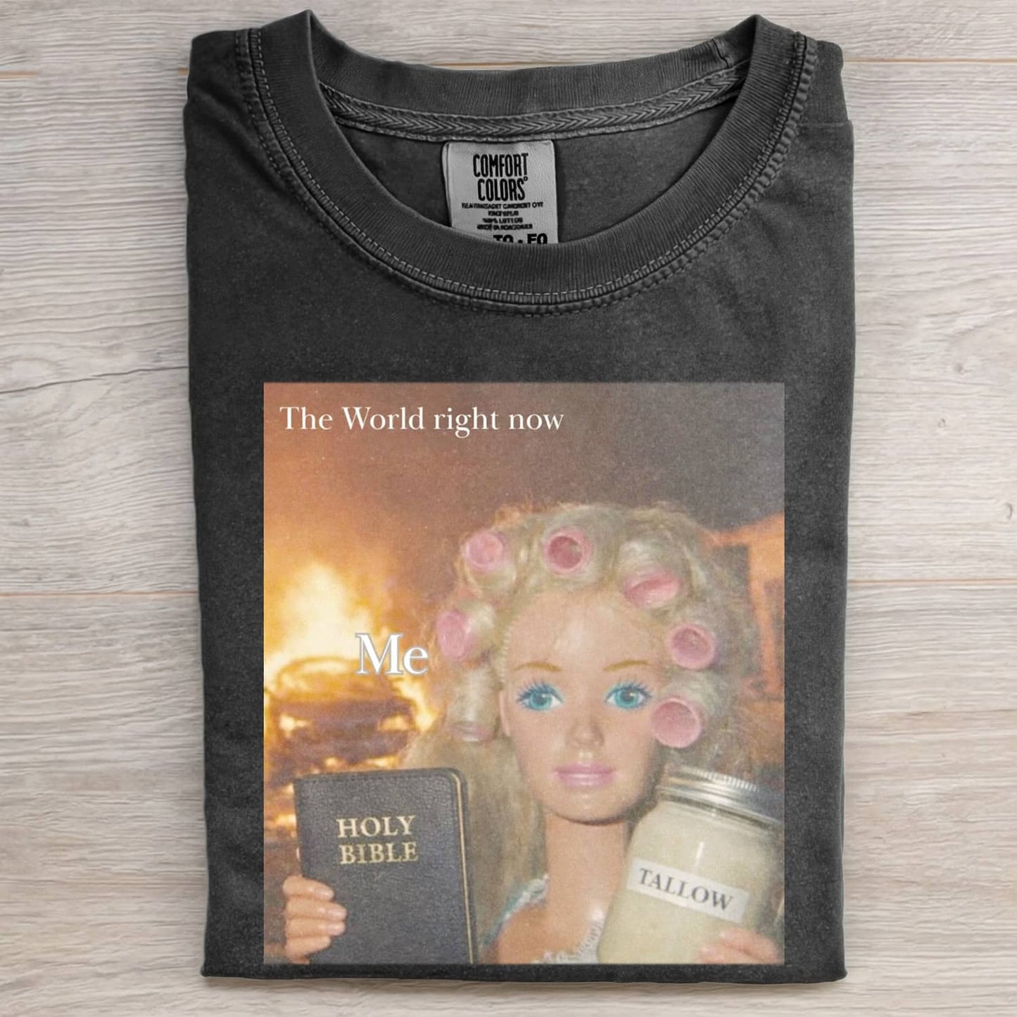 FACE DOLL GIRL FUNNY MEME TEE