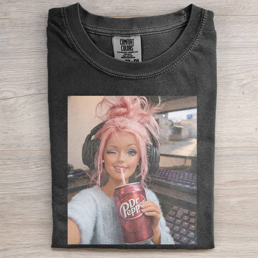 FACE DOLL GIRL FUNNY MEME TEE
