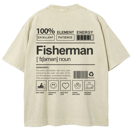 Fisherman Unisex Fit Washed T-Shirt