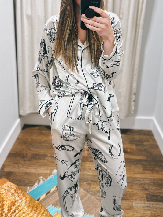 Western Long Sleeve Pajama Set