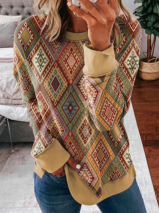 Ethnic Pattern Cozy Vintage Sweatshirt