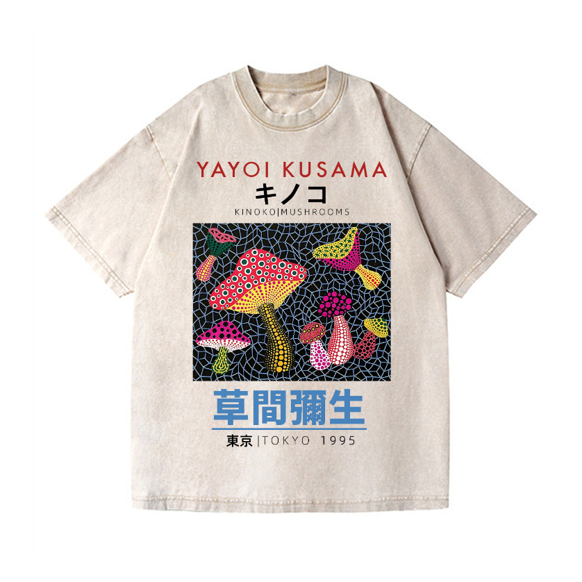 Yayoi Kusama Vintage Wash Japanese Design T-Shirt