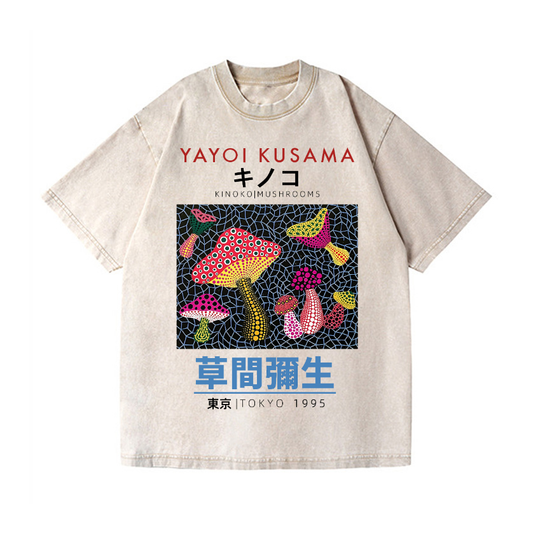 Yayoi Kusama Vintage Wash Japanese Design T-Shirt
