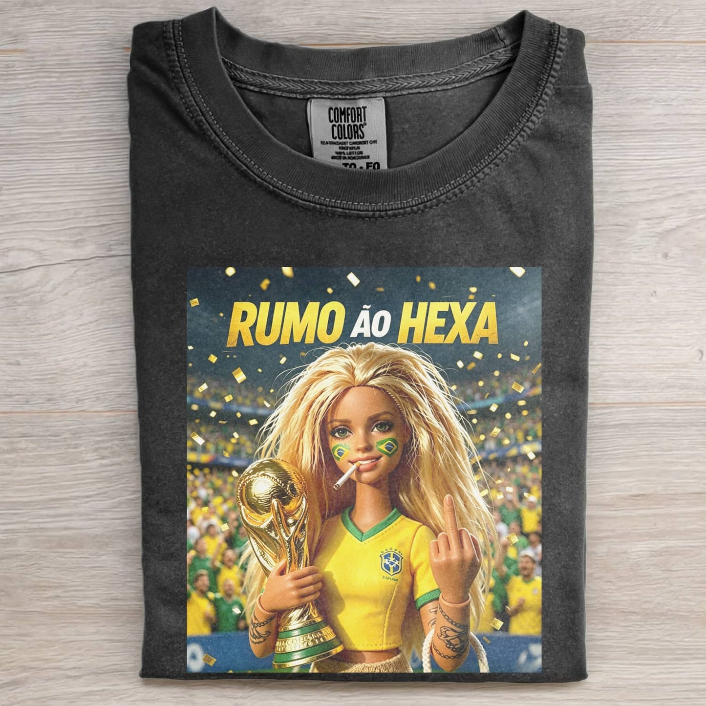WORLD CUP DOLL GIRL FUNNY FACE MEME TEE