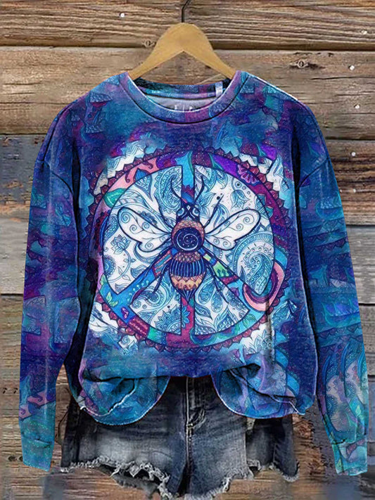 Retro Hippie Peace Sign Love and Peace Be Kind Casual Sweatshirt