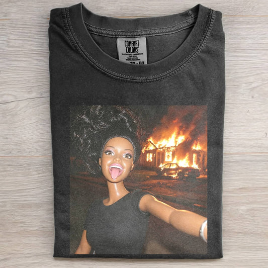 CHILL GIRL DOLL FUNNY MEME RETRO TEE