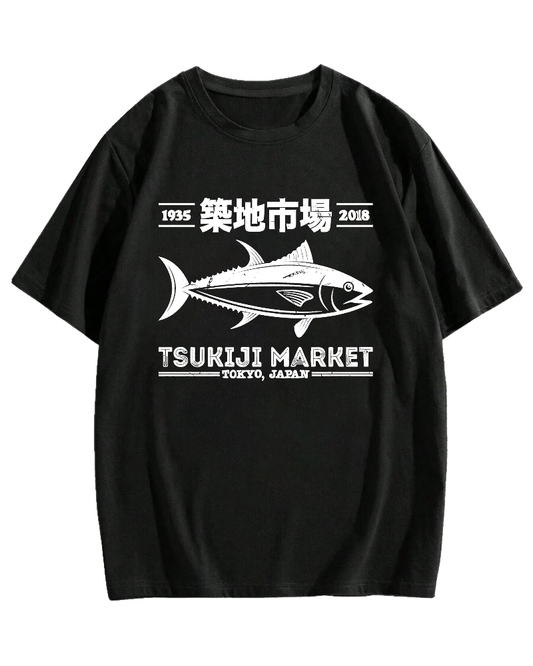 Tsukiji Market Tokyo Cotton casual T-shirt