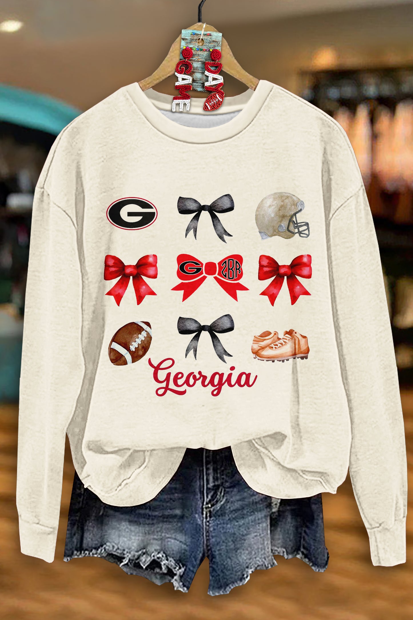 Classic Georgia Game Day Print Sweatshirt