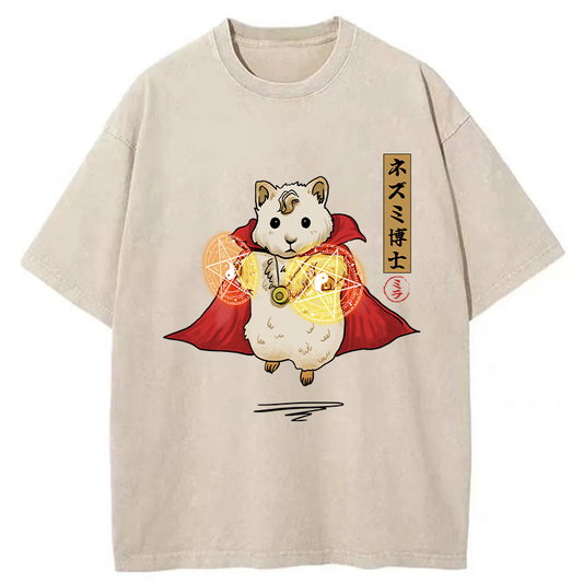 Doctor Mouse Japanese Washed T-Shirt