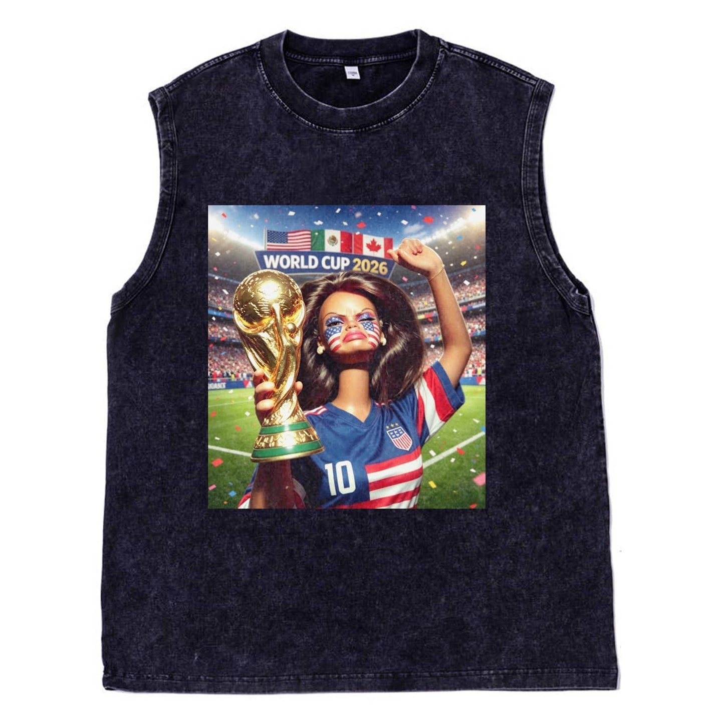 WORLD CUP DOLL GIRL FUNNY FACE MEME TEE