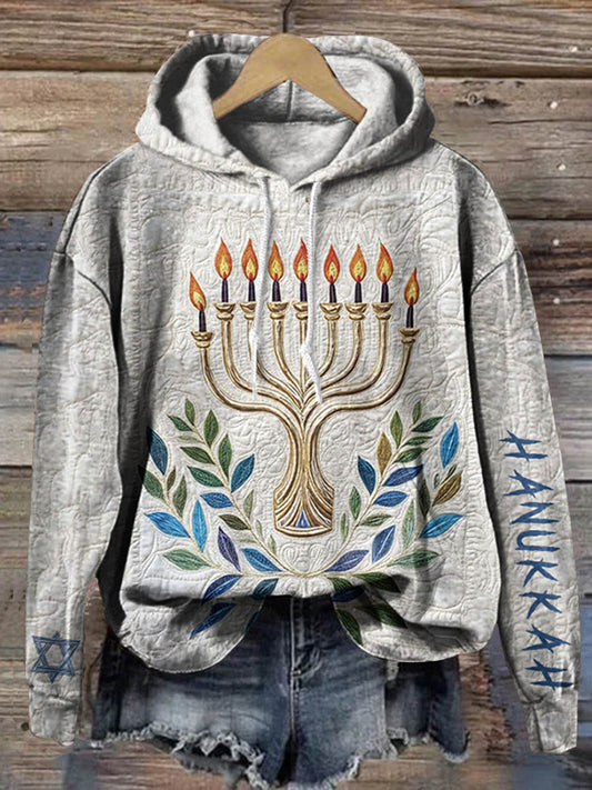 Happy Hanukkah Art Print Casual Sweatshirt