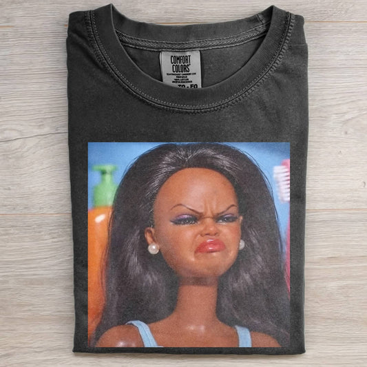 BALCK DOLL GIRL FUNNY MEME TEE