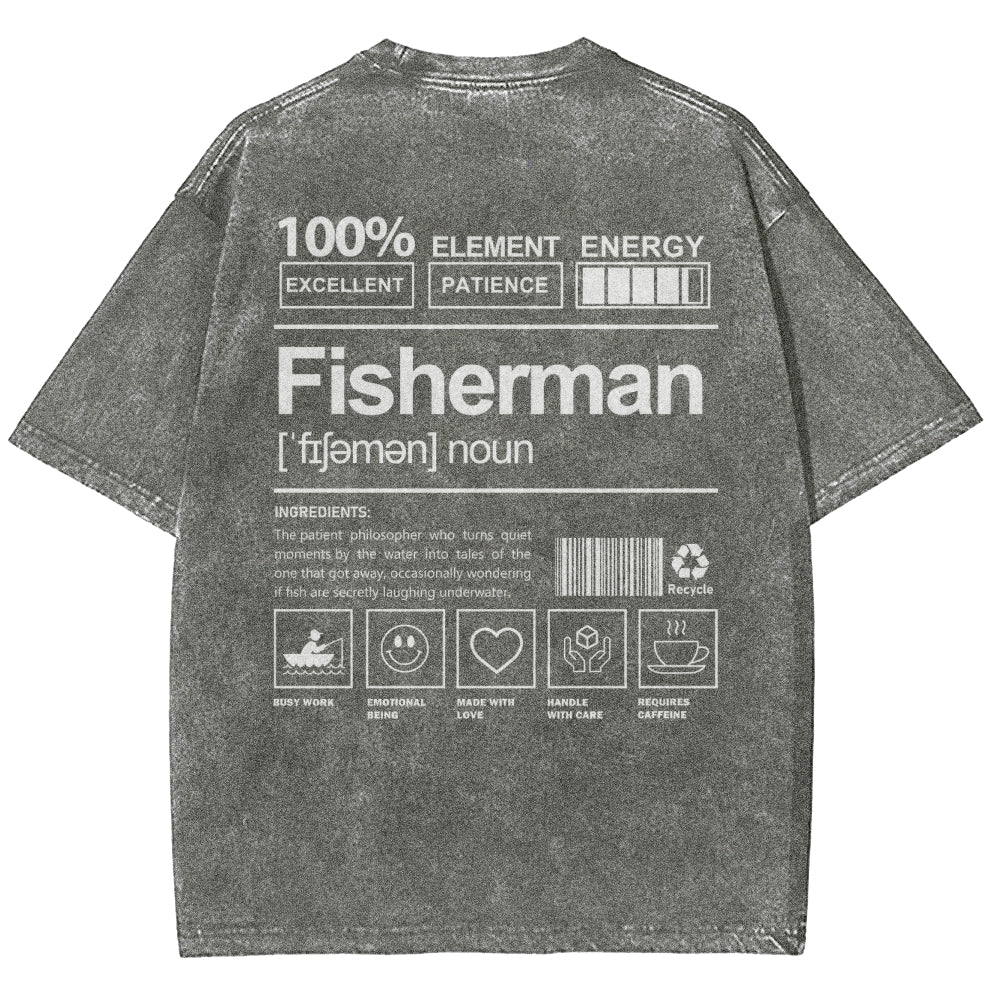 Fisherman Unisex Fit Washed T-Shirt