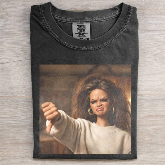 BLACK GIRL DOLL GIRL FACE MEME TEE