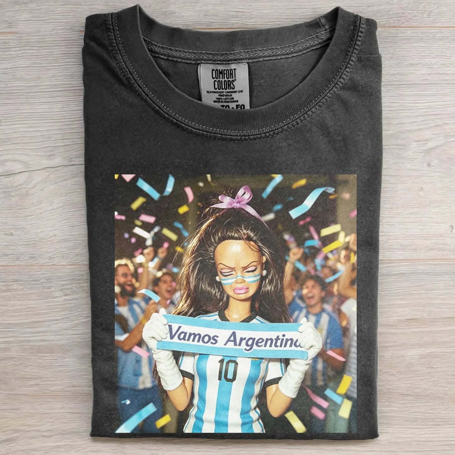 WORLD CUP DOLL GIRL FUNNY FACE MEME TEE