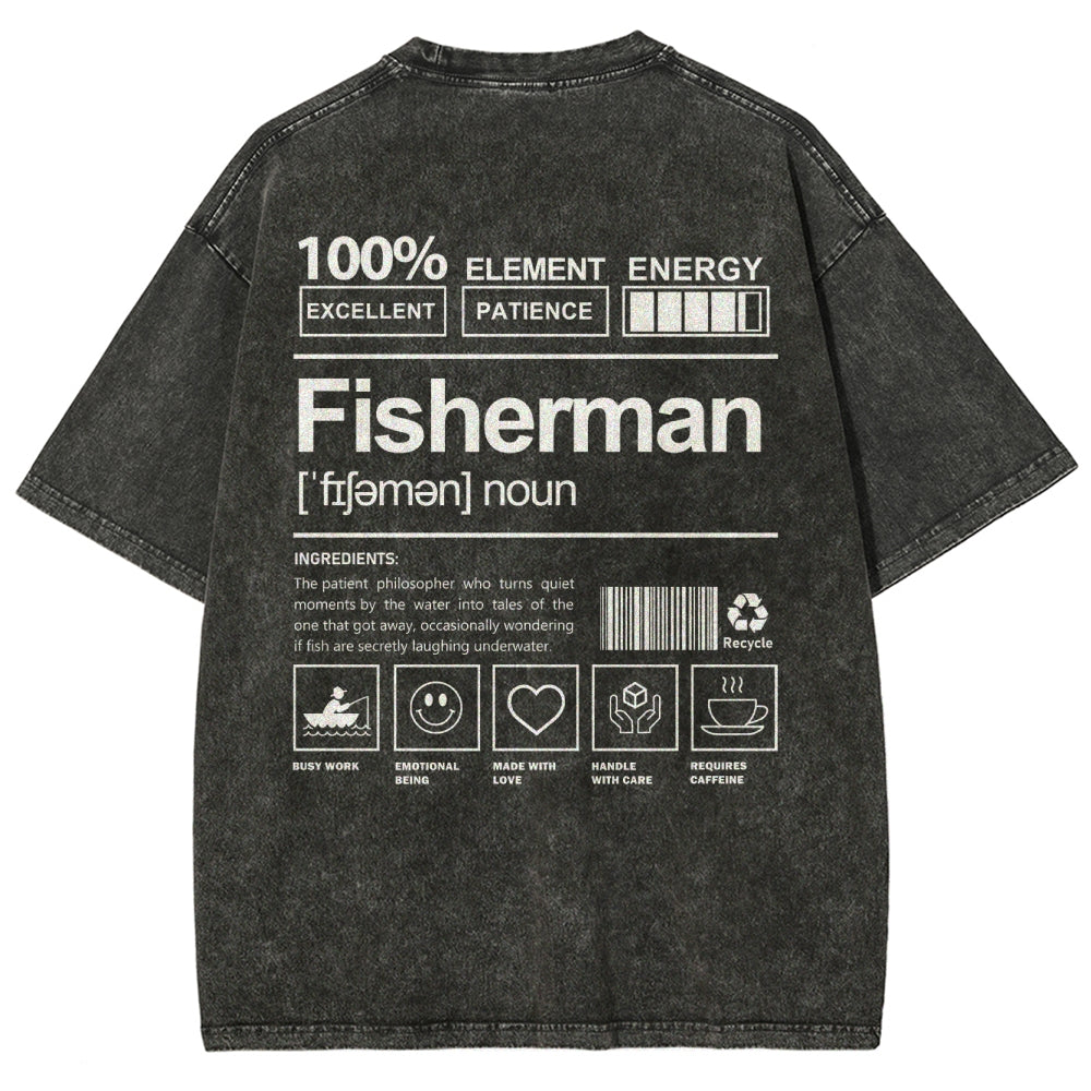Fisherman Unisex Fit Washed T-Shirt