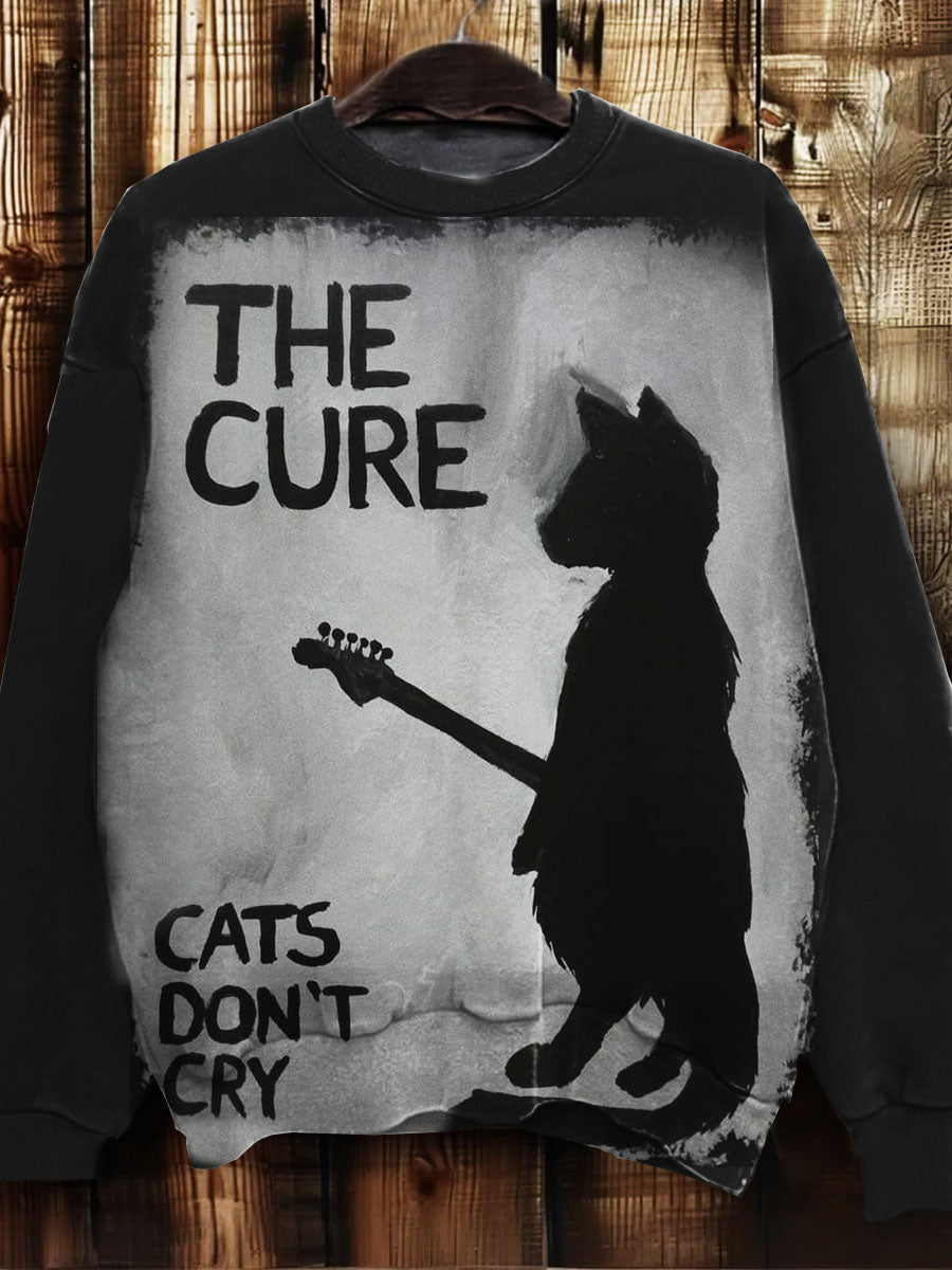 The Cure Cats Don't Cry Printed Casual Sweatshirt