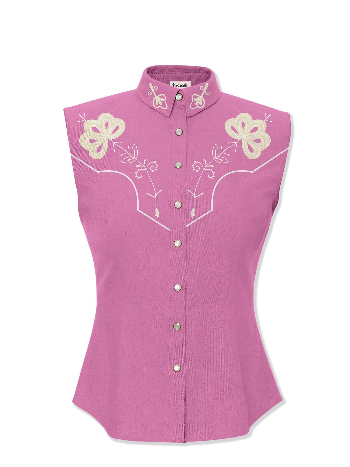 Western Vintage Flower - 100% Cotton Sleeveless Shirt