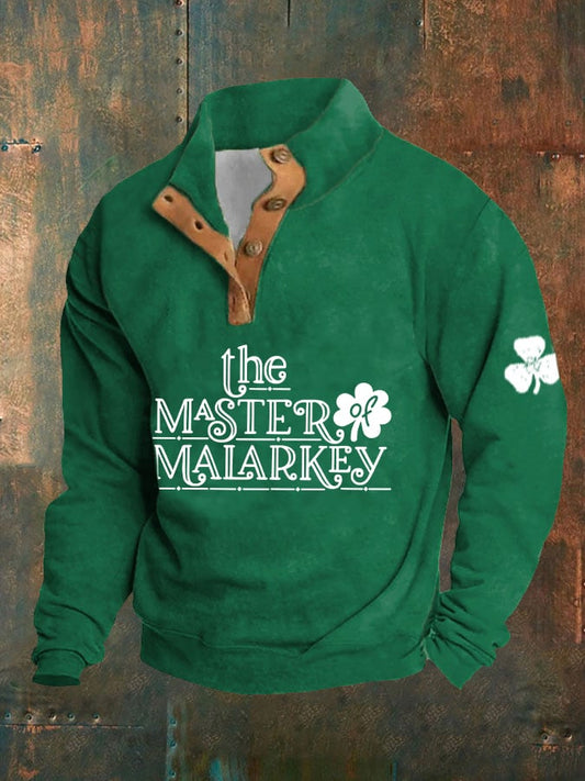 Men's The Master Of Malarkey Print Casual Pullover