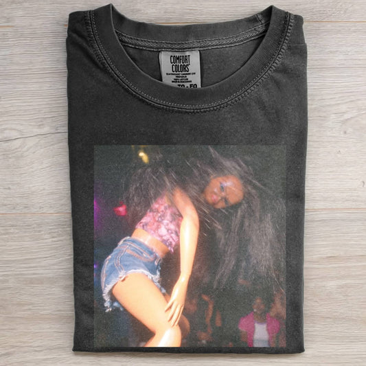 BLACK DOLL FACE PARTY POV TEE