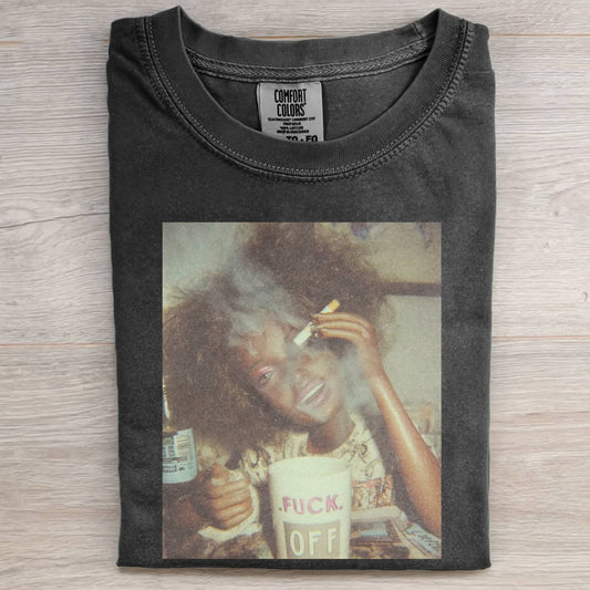 BLACK DOLL FACE MOOD POV RETRO TEE