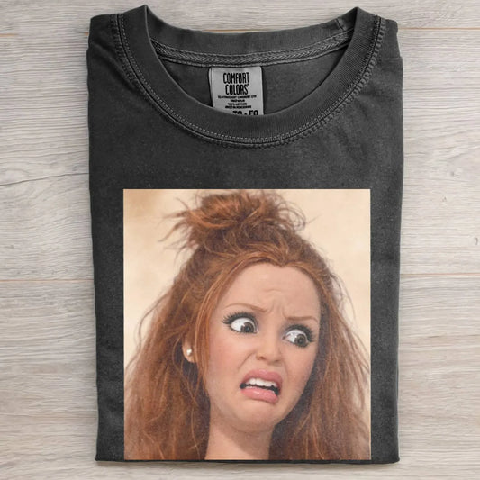MOOD DOLL GIRL FUNNY FACE MEME TEE