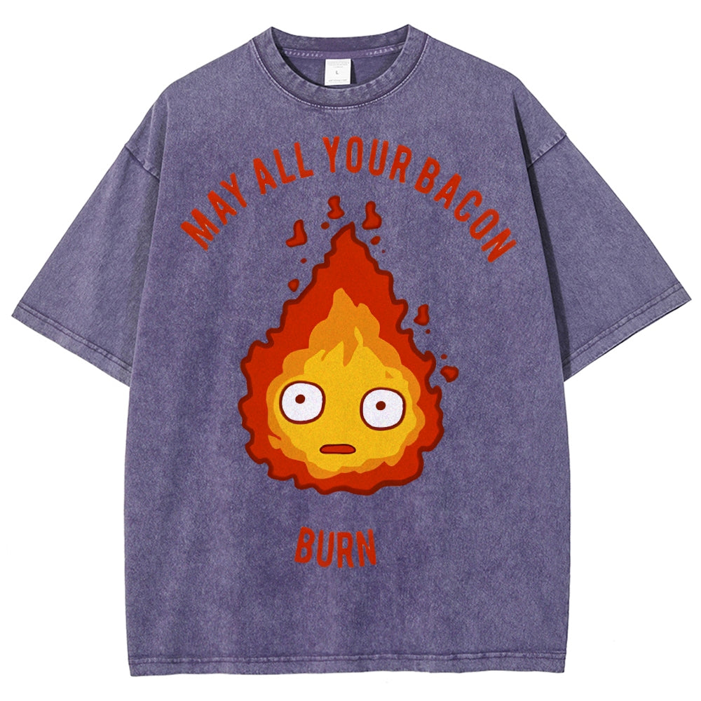 Unisex My All Your Bacon Printed Washed Tee