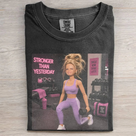 GYM DOLL GIRL FUNNY FACE MEME TEE