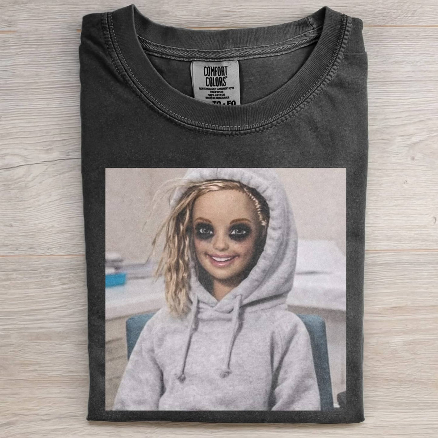 FACE DOLL GIRL FUNNY MEME TEE