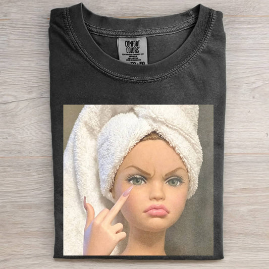 DISGUSTED DOLL GIRL FUNNY MEME TEE