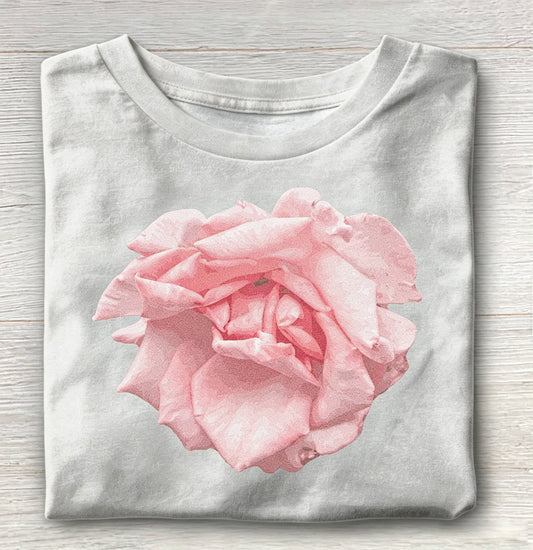 Pink Rose Floral Graphic T-Shirt
