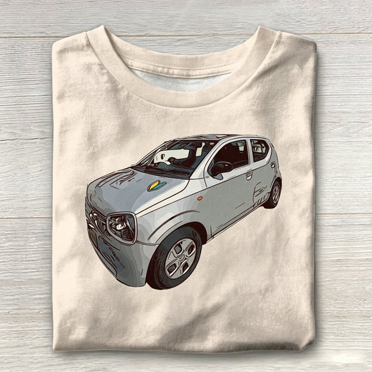 Retro Compact Car Illustration Graphic Tee