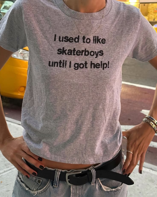 Skater Boys Funny Slogan Baby Tee