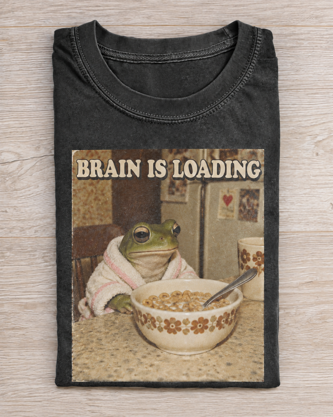 Charcoal Frog Cereal Graphic Tee