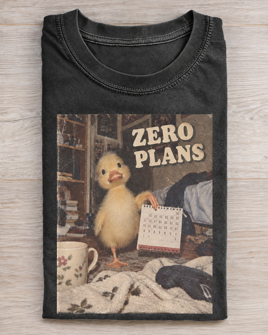 Charcoal Duckling Zero Plans Graphic Tee