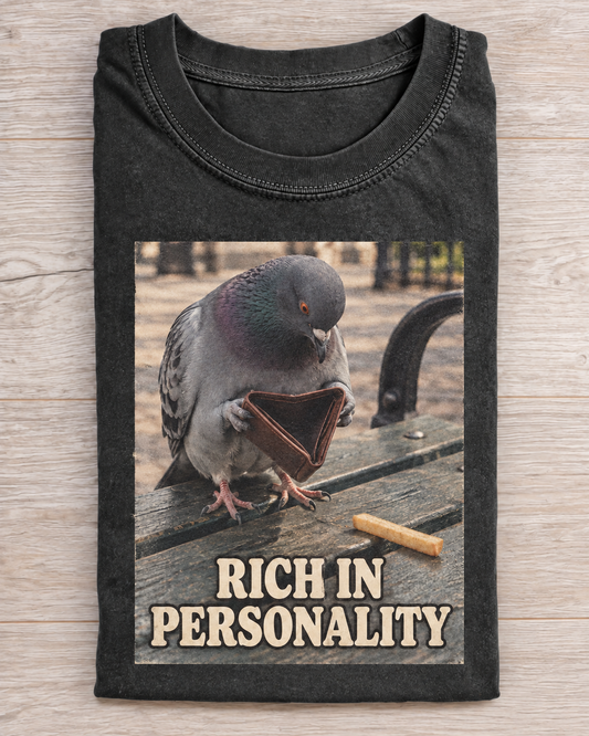 Charcoal Pigeon Wallet Graphic Tee